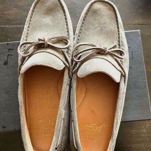 Jcrew Kenton Suede Driving Loafers Size 10.5 New without tags - ANCHOR GREY